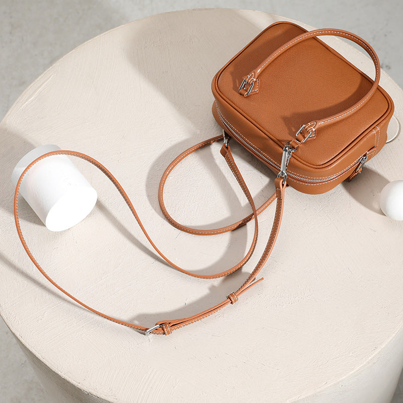 leather mini shoulder bag, view 8 - MRSLM