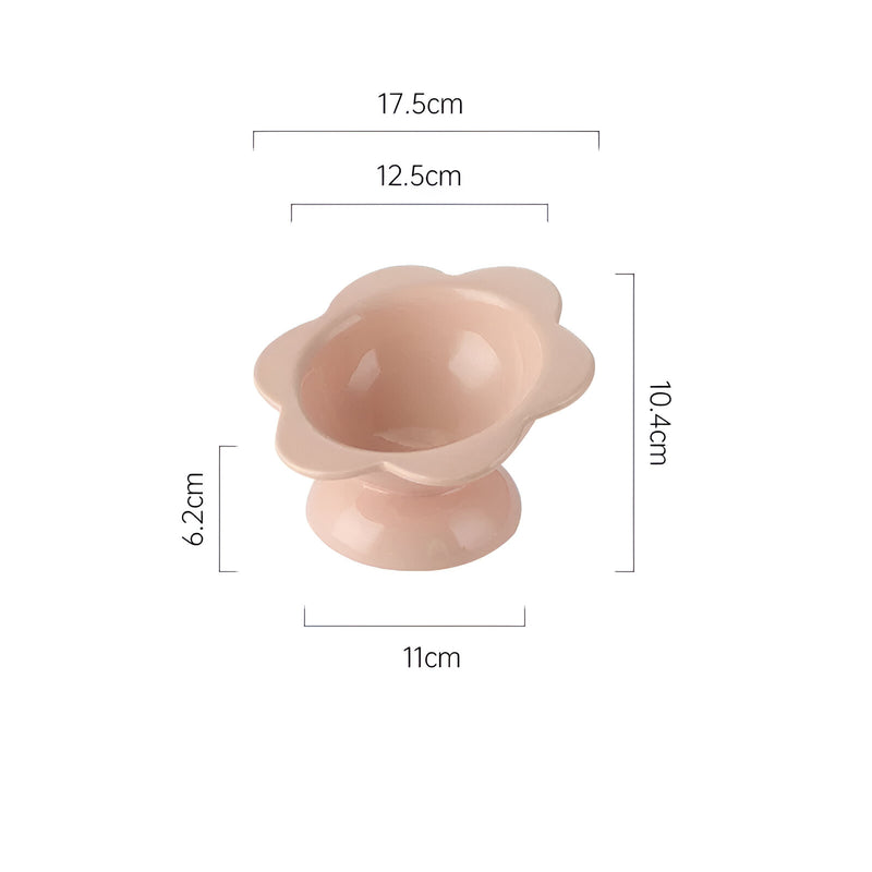 Elevated ceramic pet bowl, view 4 - MRSLM
