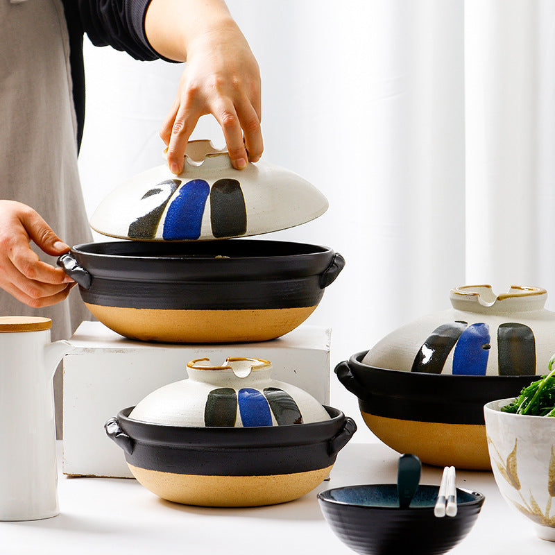 japanese ceramic stew pot, view 5 - MRSLM