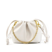 leather cloud chain handbag, view 3 - MRSLM