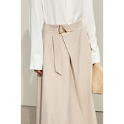 Women's A-line skirt with buckle belt, view 4 - MRSLM