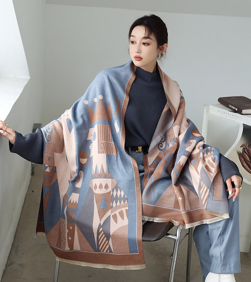 Women's tie-dye faux cashmere scarf - MRSLM
