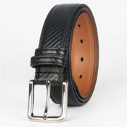 men's leather belt with swivel pin buckle - MRSLM