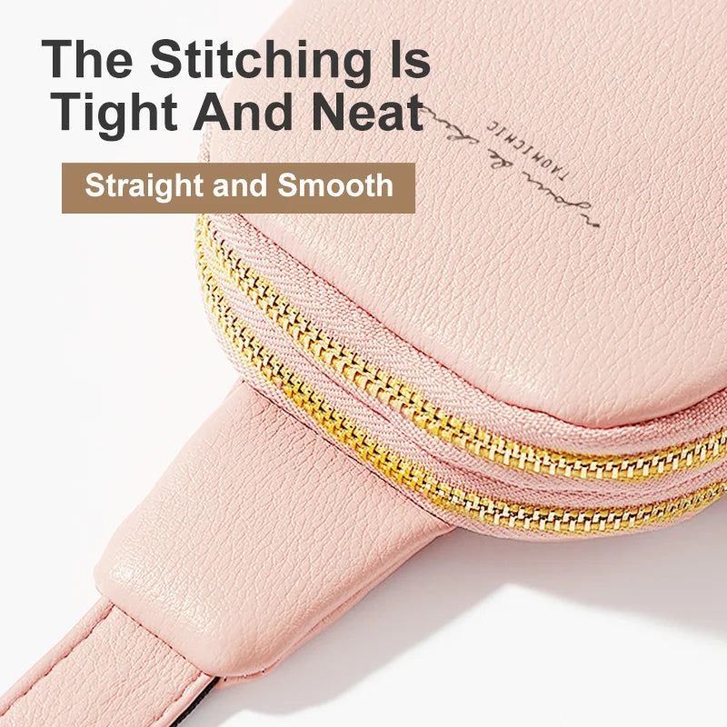 pu leather crossbody chest bag, view 6 - MRSLM