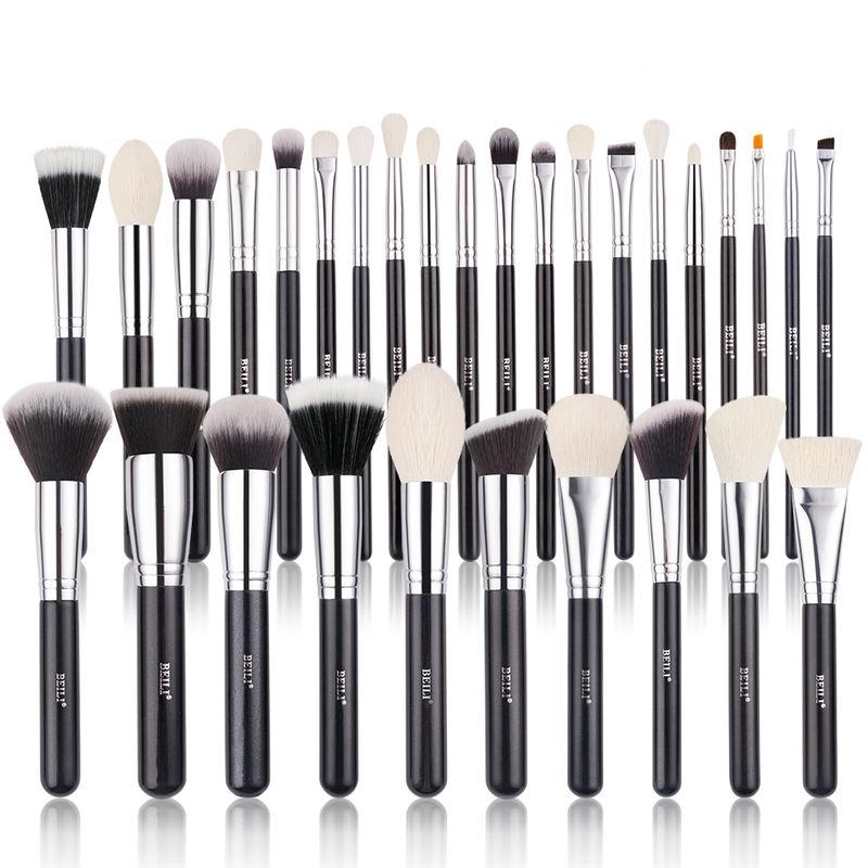 Professional 30PCS black makeup brushes set, view 11 - MRSLM