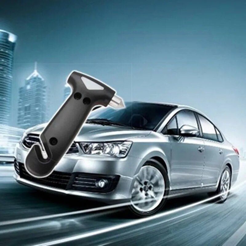 2-in-1 car safety hammer and seatbelt cutter, view 3 - MRSLM