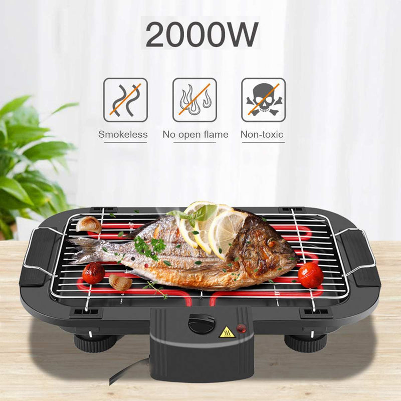 smokeless electric barbecue grill, view 4 - MRSLM