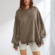 women's oversized cotton patchwork hoodie - MRSLM