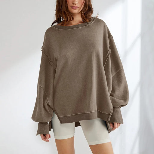 women's oversized cotton patchwork hoodie - MRSLM
