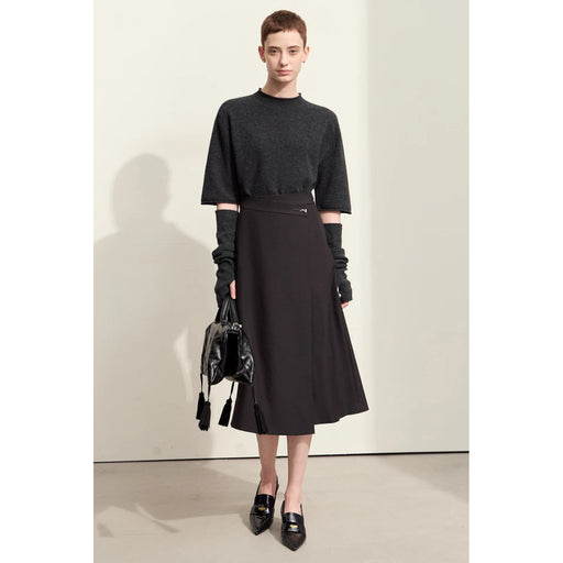a-line long skirt, view 3 - MRSLM
