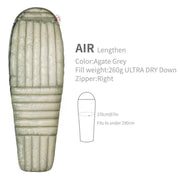 ultra-light 800fp down sleeping bag, view 2 - MRSLM