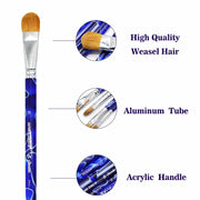 6-piece filbert paintbrush set, view 6 - MRSLM