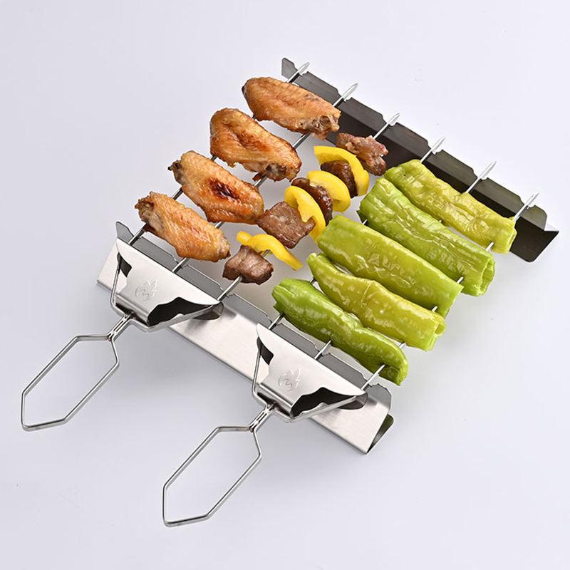 stainless steel bbq rolling basket, view 3 - MRSLM