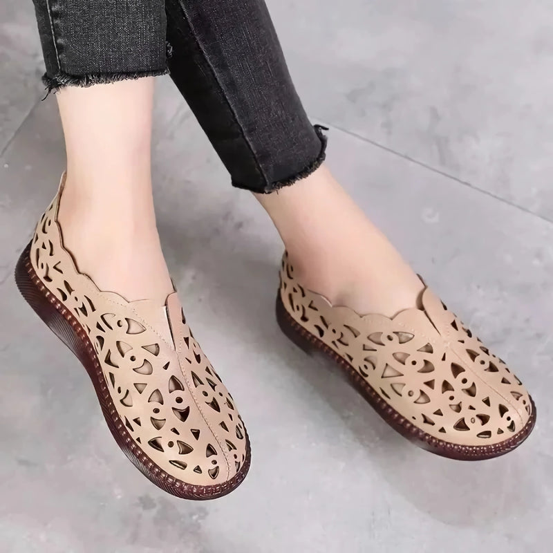 floral slip-on flat sandals, view 5 - MRSLM