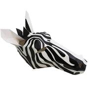 Black and white horse origami paper mask, view 2 - MRSLM