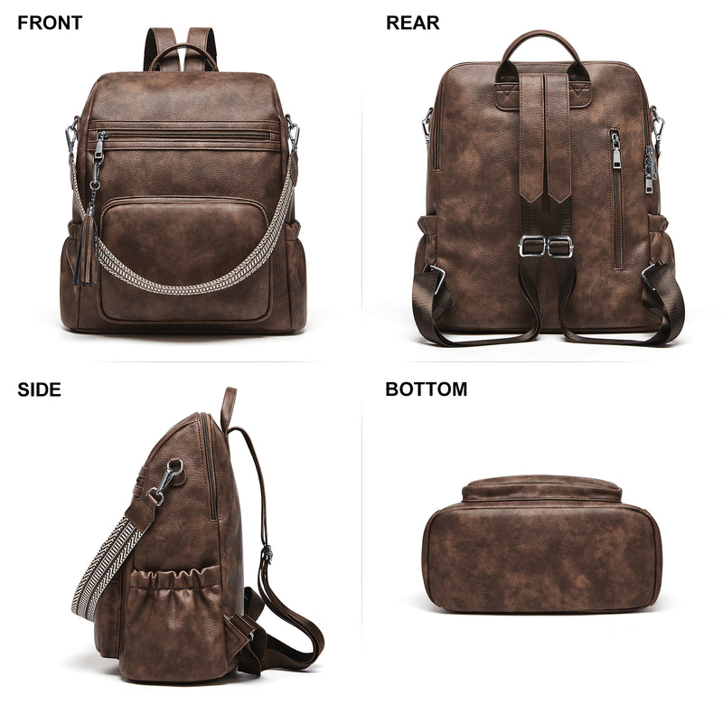 Retro women's casual laptop backpack, view 7 - MRSLM
