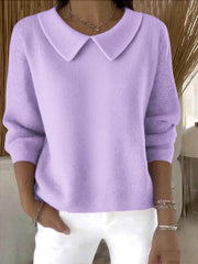 women's loose solid color long-sleeve top, view 10 - MRSLM