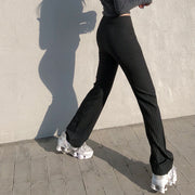 striped straight leg suit pants, view 4 - MRSLM
