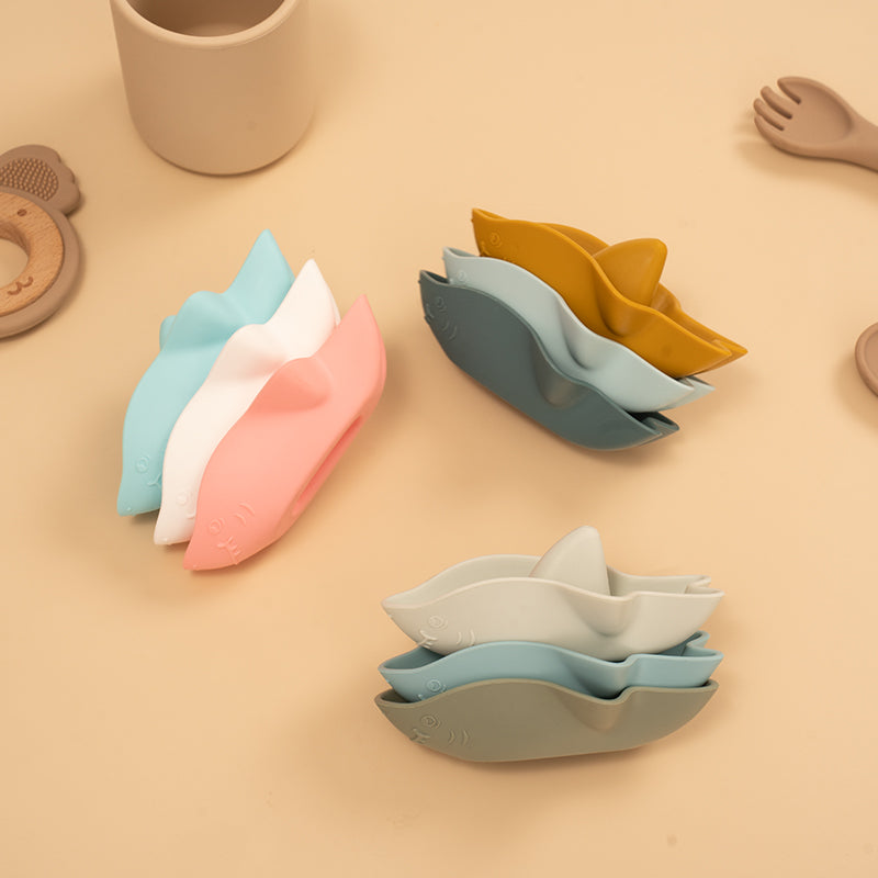 baby bath toys shark set, view 8 - MRSLM