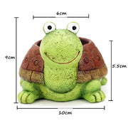 cartoon turtle planter, view 9 - MRSLM