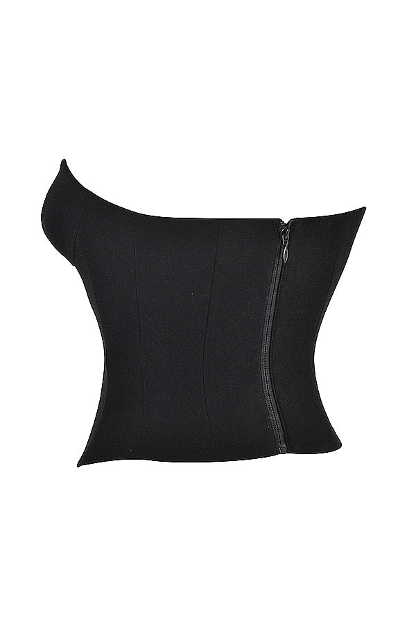 deep V-neck backless crop top, view 10 - MRSLM