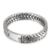 men's frosted titanium steel bracelet, view 3 - MRSLM