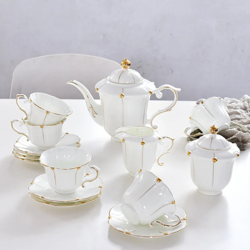 European bone china tea set, view 3 - MRSLM