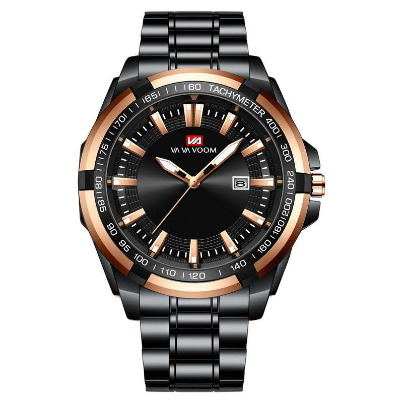 calendar steel band watch, view 4 - MRSLM