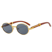 Retro oval gradient lens sunglasses, view 2 - MRSLM