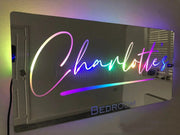 personalized name mirror light, view 4 - MRSLM