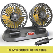 dual head USB car fan, view 3 - MRSLM