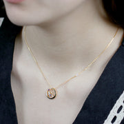 romantic garden cordierite silver necklace - MRSLM