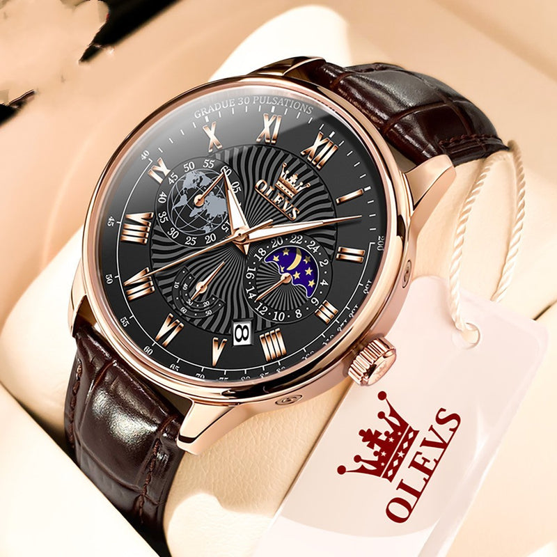 multifunctional business quartz watch, view 2 - MRSLM