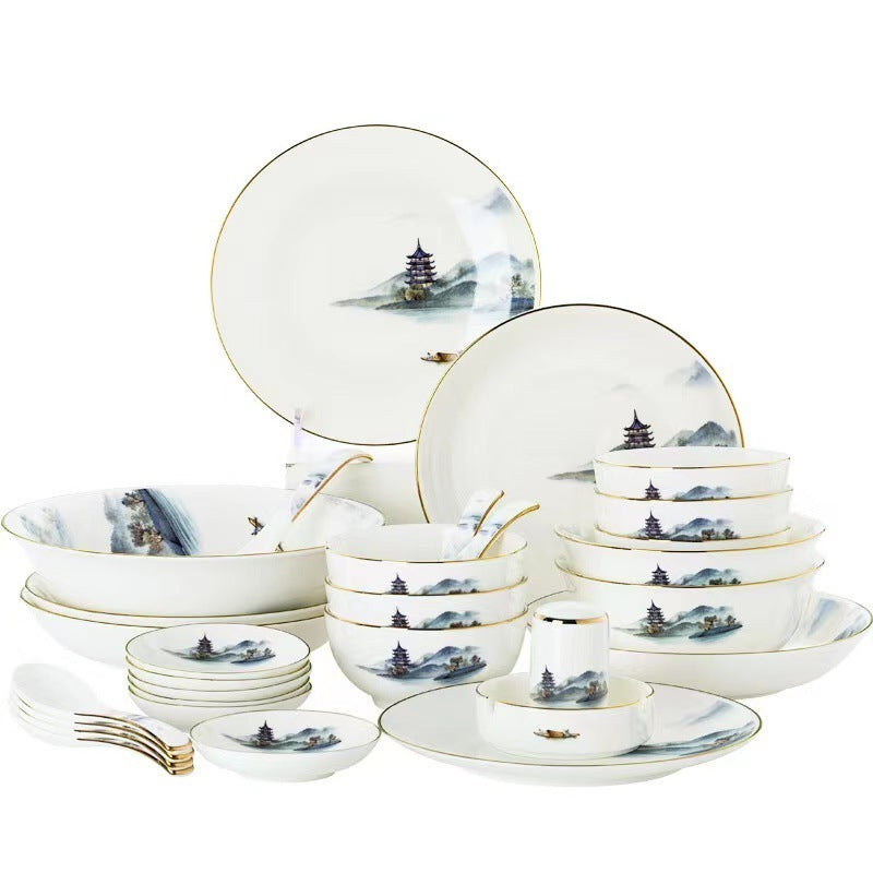 new chinese ceramic tableware set, view 6 - MRSLM