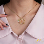 birthstone heart pendant necklace - MRSLM