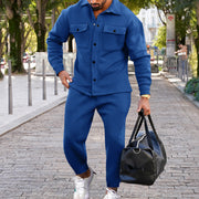 men's slim fit coat and pants set, view 6 - MRSLM