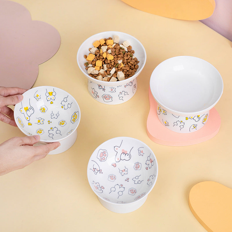 cartoon ceramic cat bowl, view 13 - MRSLM