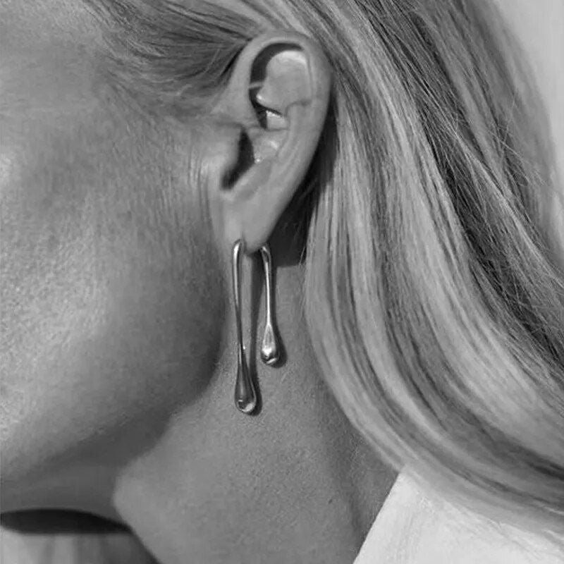 geometric drop earrings, view 5 - MRSLM
