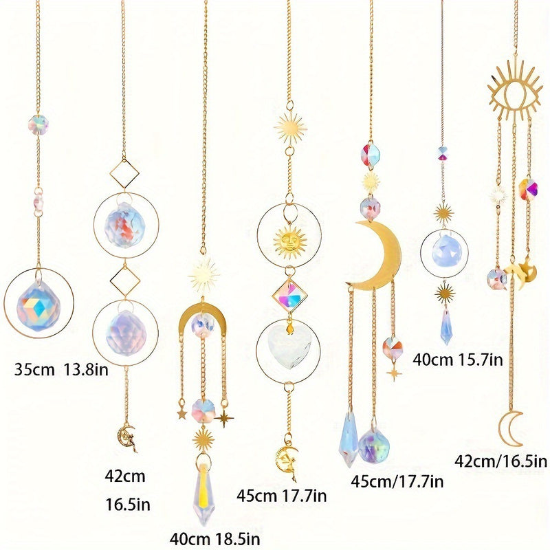 Crystal moon star sun catcher set, view 4 - MRSLM