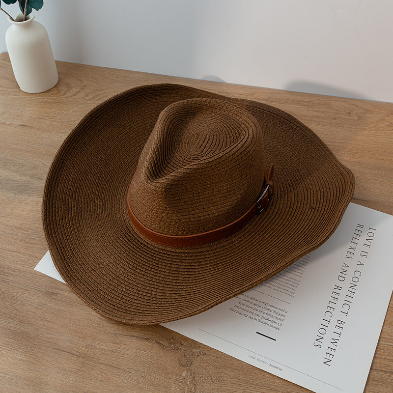 natural paper western cowboy hat, view 5 - MRSLM