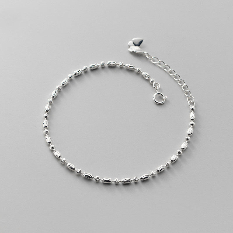 s925 silver bean bead butterfly bracelet, view 4 - MRSLM