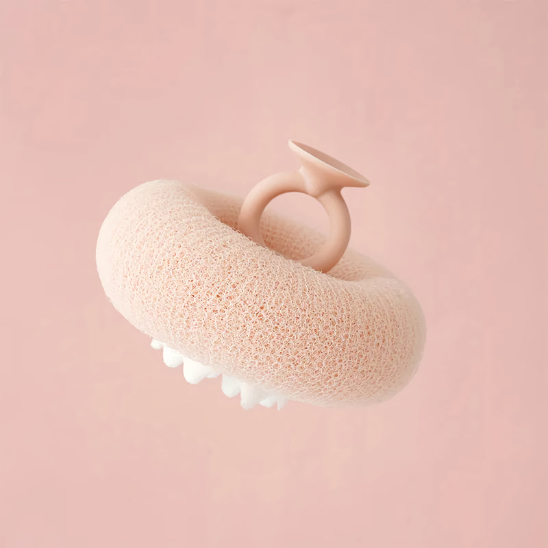 flower pattern bath sponge ball, view 5 - MRSLM