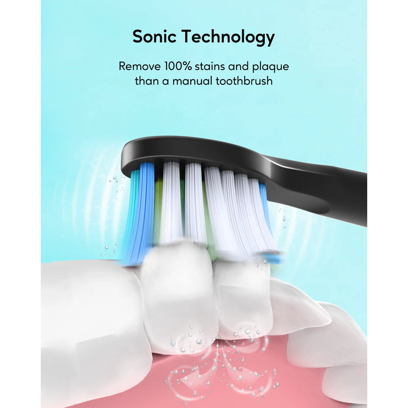 sonic electric toothbrush with 8 heads, view 5 - MRSLM
