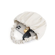 sheepskin pleated crossbody bag, view 9 - MRSLM