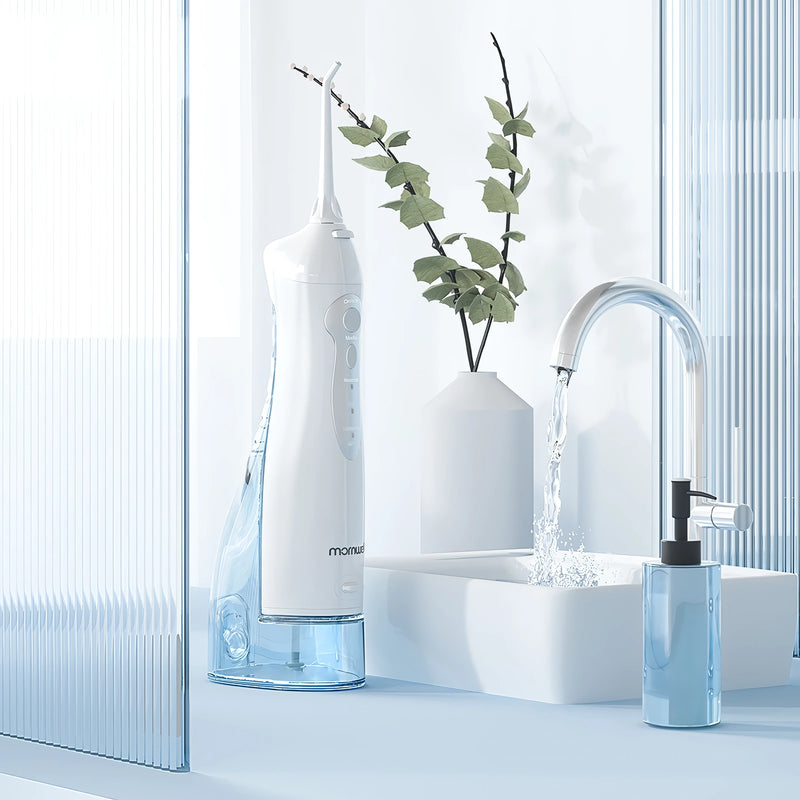 rechargeable water flosser with 4 nozzles, view 4 - MRSLM