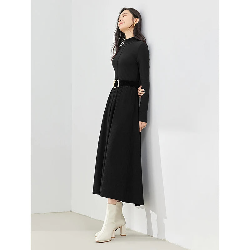 women's black corduroy dress, view 4 - MRSLM