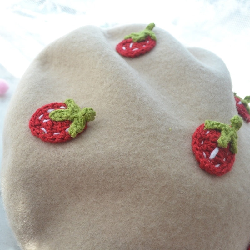 strawberry beret, view 4 - MRSLM