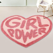 pink heart shaped tufted rug - MRSLM
