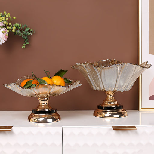 amber crystal glass tray - MRSLM