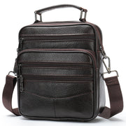 men's leather messenger bag, view 6 - MRSLM